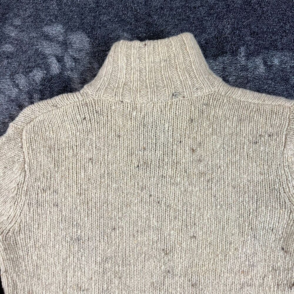 Vtg Eddie Bauer 100% Wool Full Zip Jacket Sweater Mock Neck Knitted Women's S - Picture 11 of 12
